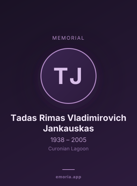 Memorial portrait of Tadas Rimas Vladimirovich Jankauskas