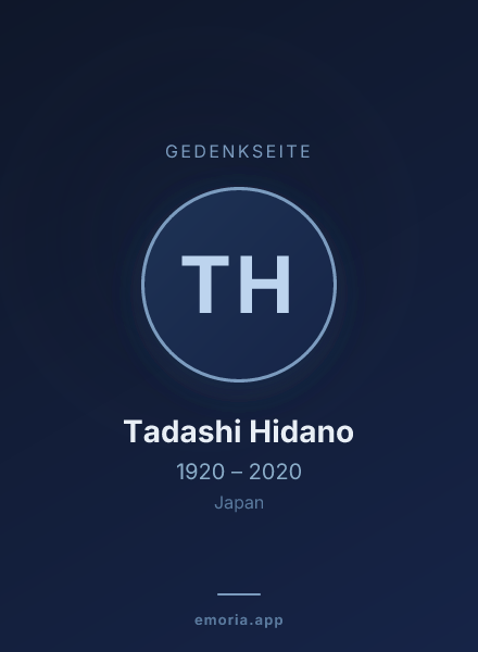 Gedenkportrait von Tadashi Hidano