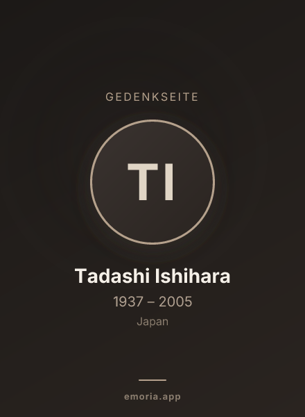 Gedenkportrait von Tadashi Ishihara