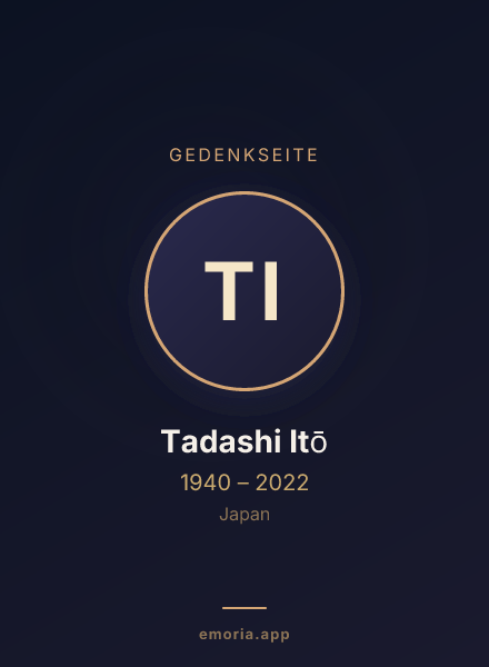 Gedenkportrait von Tadashi Itō