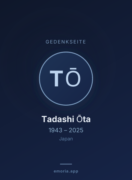 Gedenkportrait von Tadashi Ōta