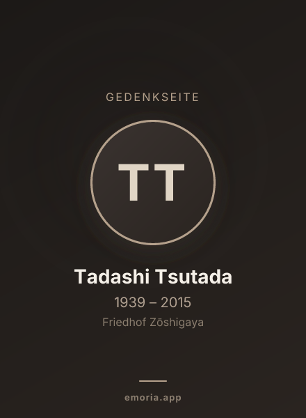 Gedenkportrait von Tadashi Tsutada