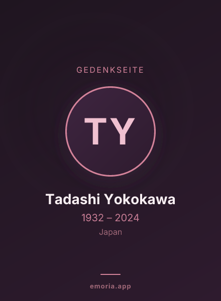 Gedenkportrait von Tadashi Yokokawa