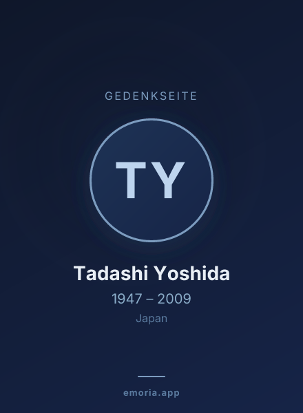 Gedenkportrait von Tadashi Yoshida