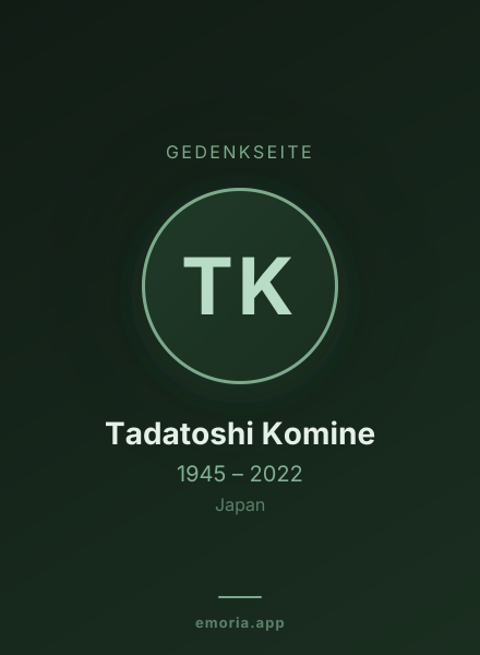 Gedenkportrait von Tadatoshi Komine