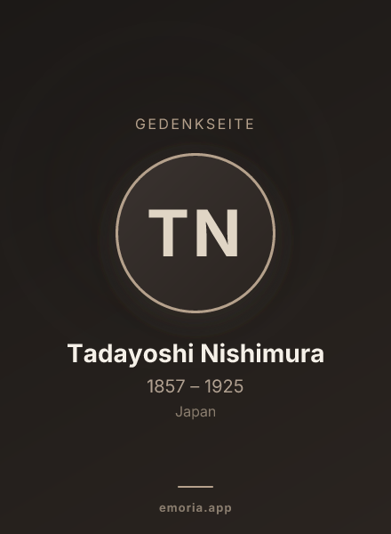 Gedenkportrait von Tadayoshi Nishimura