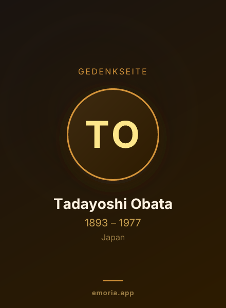 Gedenkportrait von Tadayoshi Obata