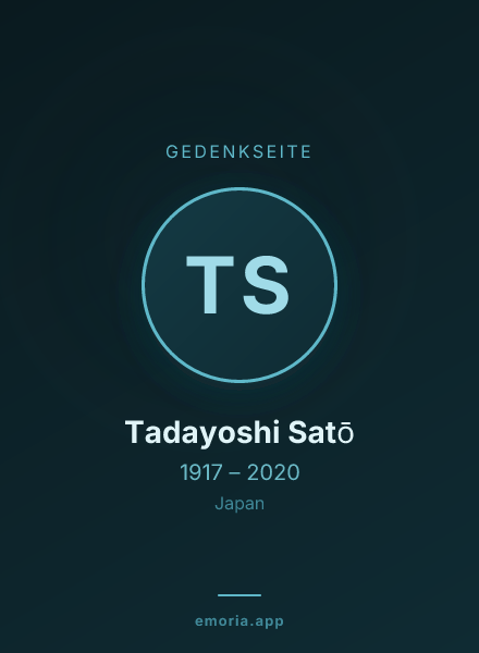 Gedenkportrait von Tadayoshi Satō