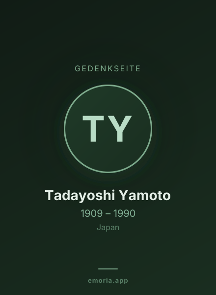 Gedenkportrait von Tadayoshi Yamoto