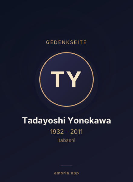 Gedenkportrait von Tadayoshi Yonekawa