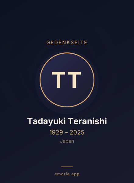 Gedenkportrait von Tadayuki Teranishi