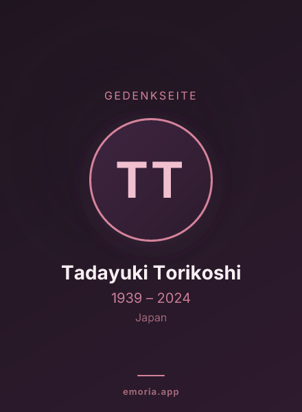 Gedenkportrait von Tadayuki Torikoshi