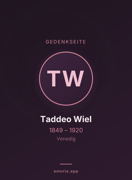 Gedenkportrait von Taddeo Wiel