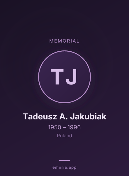 Memorial portrait of Tadeusz A. Jakubiak