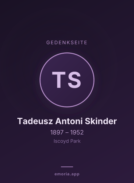 Gedenkportrait von Tadeusz Antoni Skinder