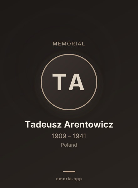 Memorial portrait of Tadeusz Arentowicz