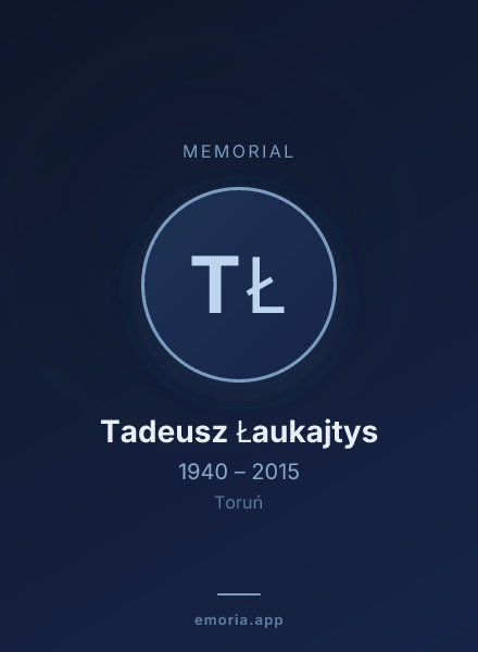 Memorial portrait of Tadeusz Łaukajtys
