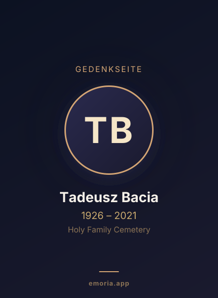 Gedenkportrait von Tadeusz Bacia