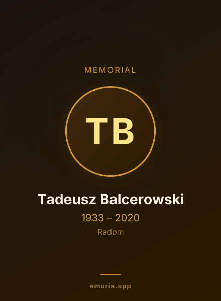 Memorial portrait of Tadeusz Balcerowski