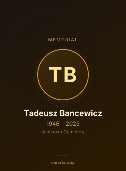 Memorial portrait of Tadeusz Bancewicz