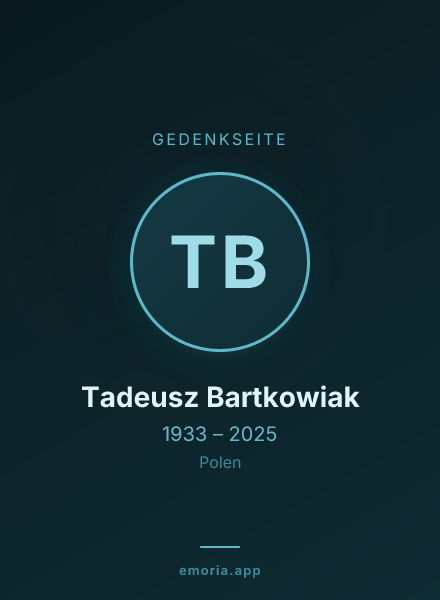 Gedenkportrait von Tadeusz Bartkowiak