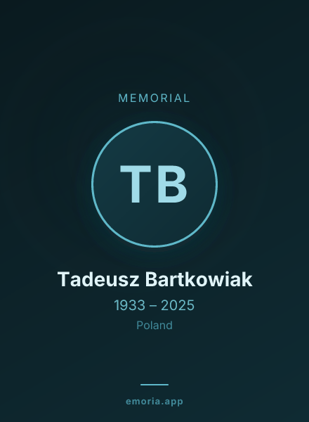 Memorial portrait of Tadeusz Bartkowiak