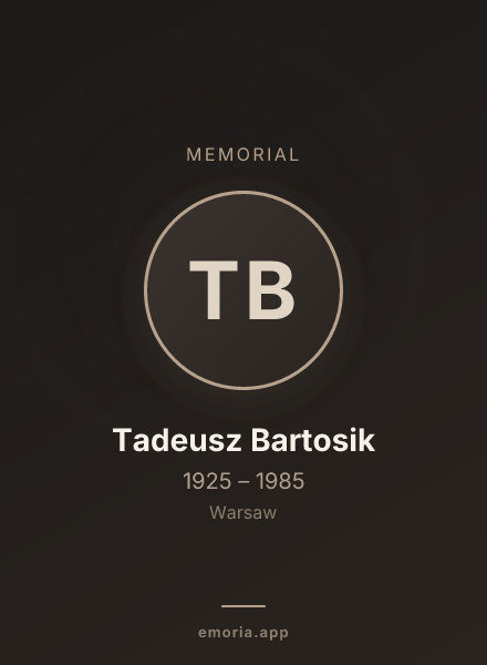 Memorial portrait of Tadeusz Bartosik