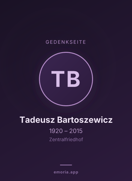 Gedenkportrait von Tadeusz Bartoszewicz
