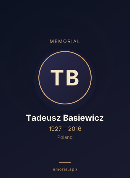 Memorial portrait of Tadeusz Basiewicz