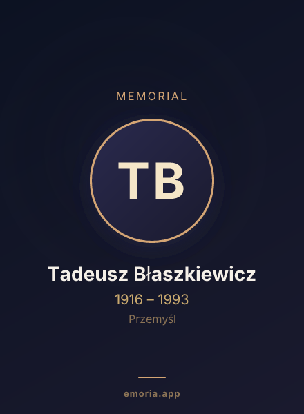 Memorial portrait of Tadeusz Błaszkiewicz