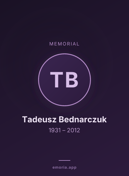 Memorial portrait of Tadeusz Bednarczuk