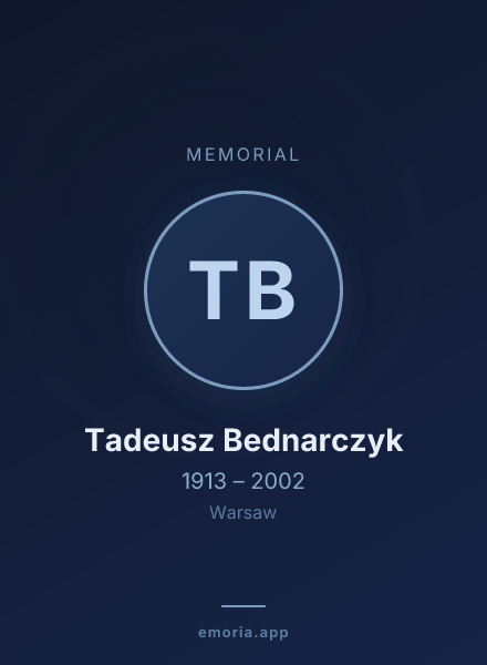 Memorial portrait of Tadeusz Bednarczyk