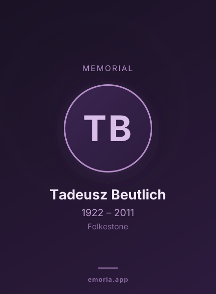 Memorial portrait of Tadeusz Beutlich