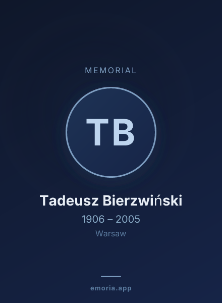 Memorial portrait of Tadeusz Bierzwiński