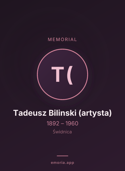 Memorial portrait of Tadeusz Bilinski (artysta)