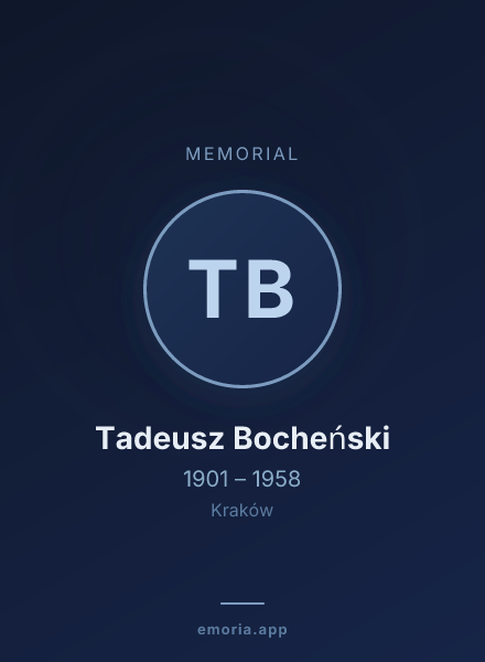 Memorial portrait of Tadeusz Bocheński