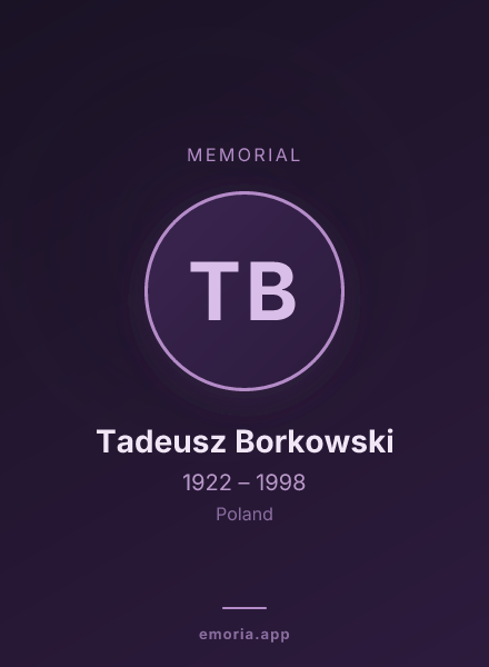 Memorial portrait of Tadeusz Borkowski
