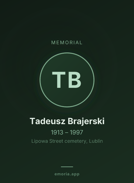 Memorial portrait of Tadeusz Brajerski