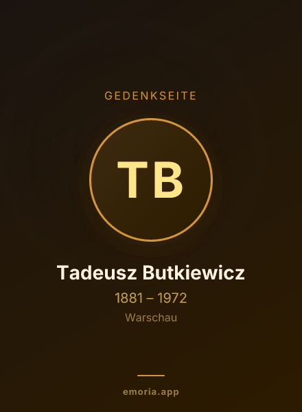 Gedenkportrait von Tadeusz Butkiewicz