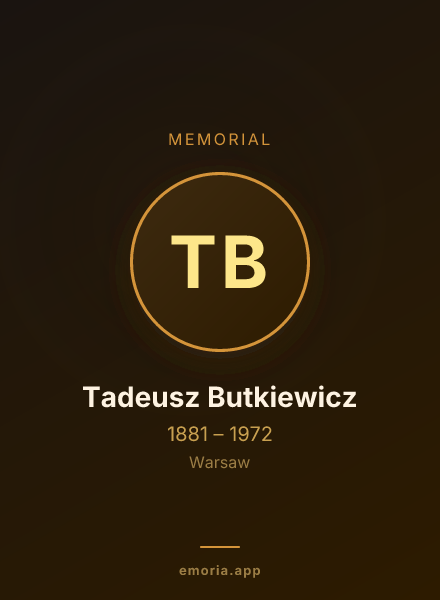 Memorial portrait of Tadeusz Butkiewicz