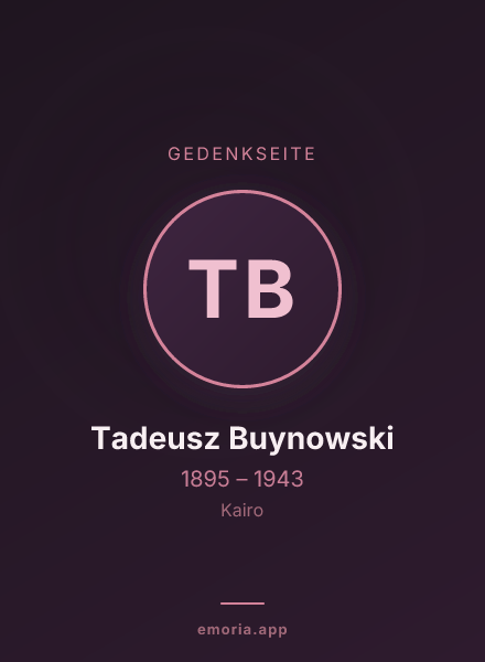 Gedenkportrait von Tadeusz Buynowski