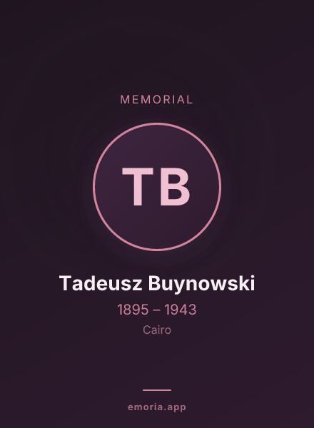 Memorial portrait of Tadeusz Buynowski