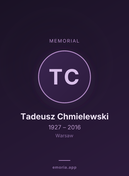 Memorial portrait of Tadeusz Chmielewski