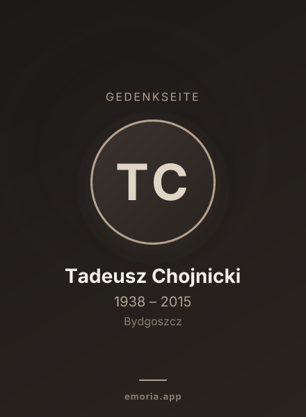 Gedenkportrait von Tadeusz Chojnicki