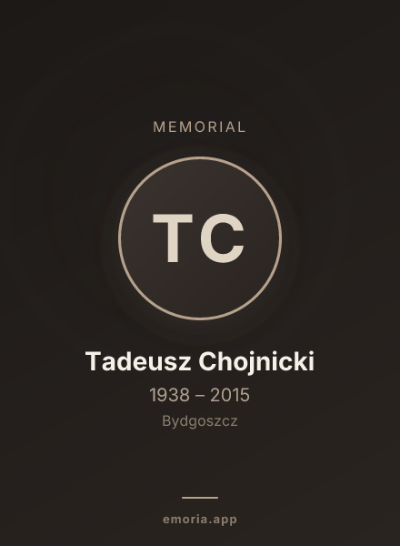 Memorial portrait of Tadeusz Chojnicki
