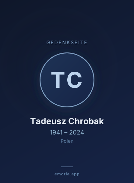 Gedenkportrait von Tadeusz Chrobak