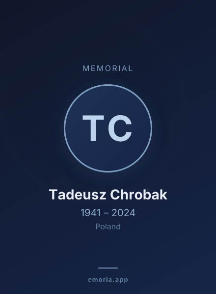 Memorial portrait of Tadeusz Chrobak