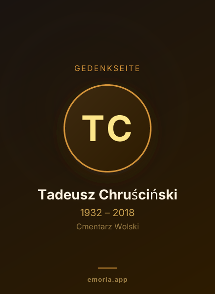 Gedenkportrait von Tadeusz Chruściński