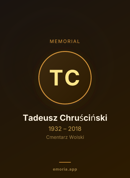 Memorial portrait of Tadeusz Chruściński