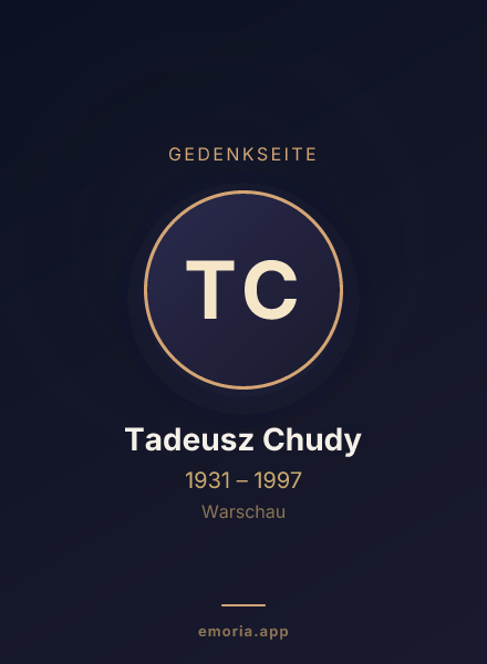 Gedenkportrait von Tadeusz Chudy